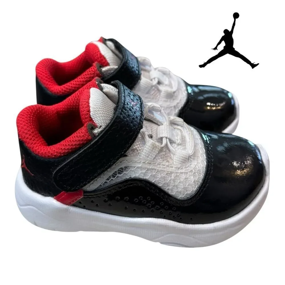 Air Jordan 11 Cmft Low 'White Red Black' CZ0906-160 Toddler Baby Sneakers 5C